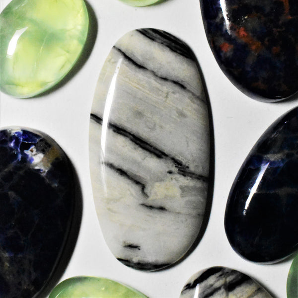Zebra Jasper 47x23mm Oval Cabochon