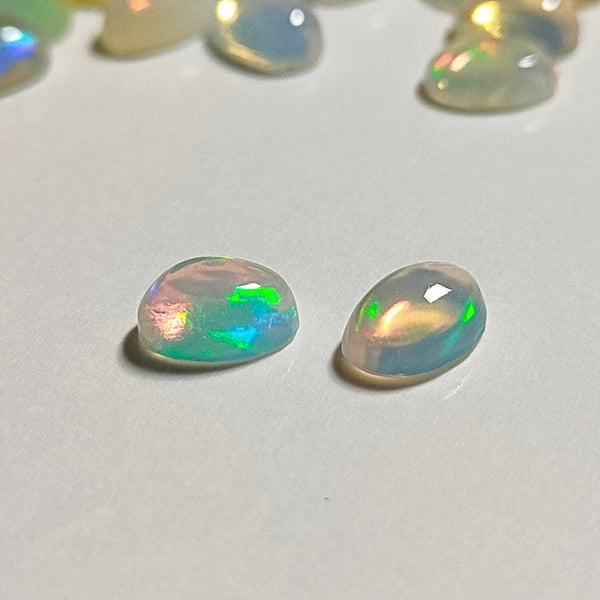 Opal (Ethiopian) 6x4mm Oval Cabochon Pair