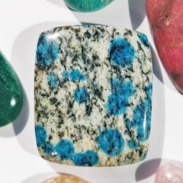 K2 Azurite 31x26mm Rectangular Cabochon