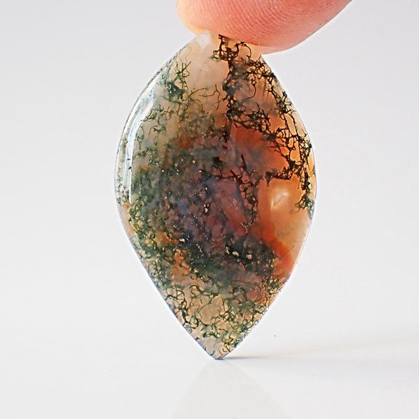 Natural Moss Agate 35×21mm Marquise Cabochon (23.80 ct) | MAG0082