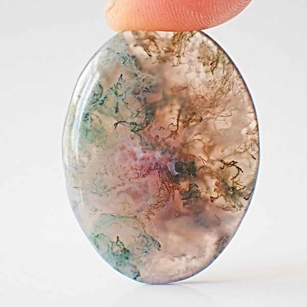 Natural Moss Agate 31×24mm Oval Cabochon (39.40 ct) | MAG0093