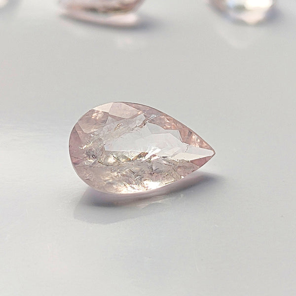 Morganite 11.4x7.8mm Pear Cut Faceted Gemstones