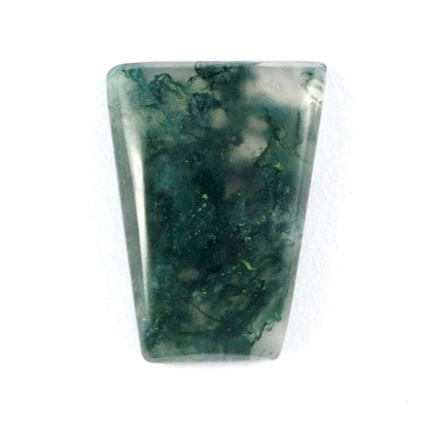 Moss Agate 20x15mm Trapezium Cut Gemstone Cabochon