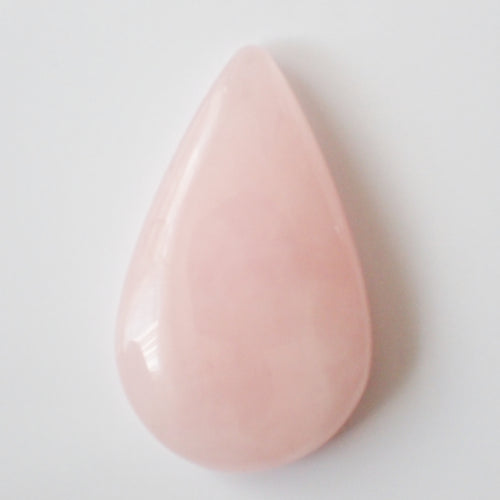 Natural Rose Quartz Cabochon – Pear Cut – 37×22mm (RSQ0043)