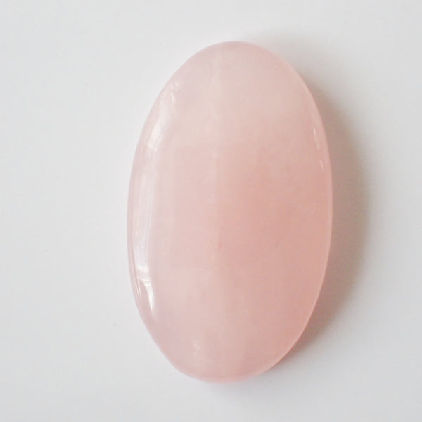 Natural Rose Quartz Cabochon – Oval – 35×21mm (RSQ0044)