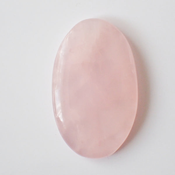 Natural Rose Quartz Cabochon – Oval – 35×21mm (RSQ0046)