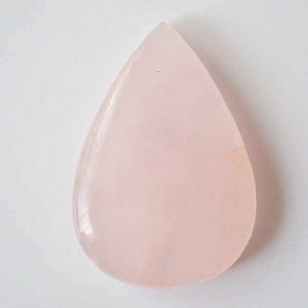 Natural Rose Quartz Cabochon – Pear Cut – 35×24mm (RSQ0049)