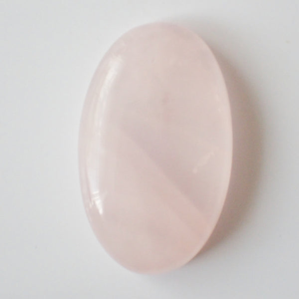 Natural Rose Quartz Cabochon – Oval – 34×21mm (RSQ0050)