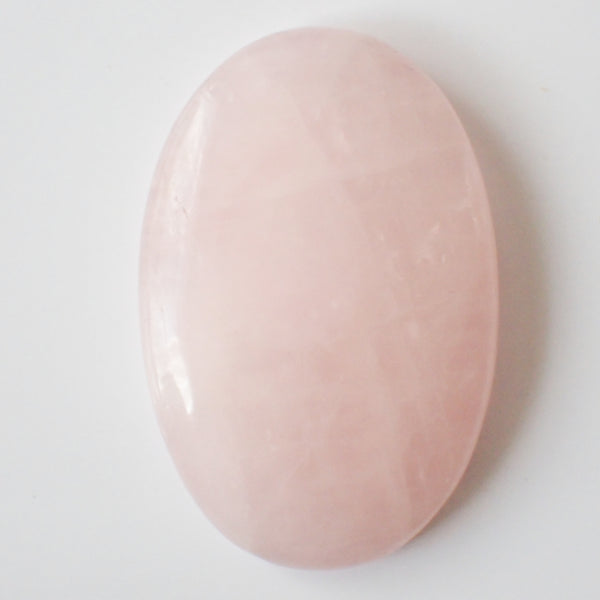 Natural Rose Quartz Cabochon – Oval – 37×24mm (RSQ0052)