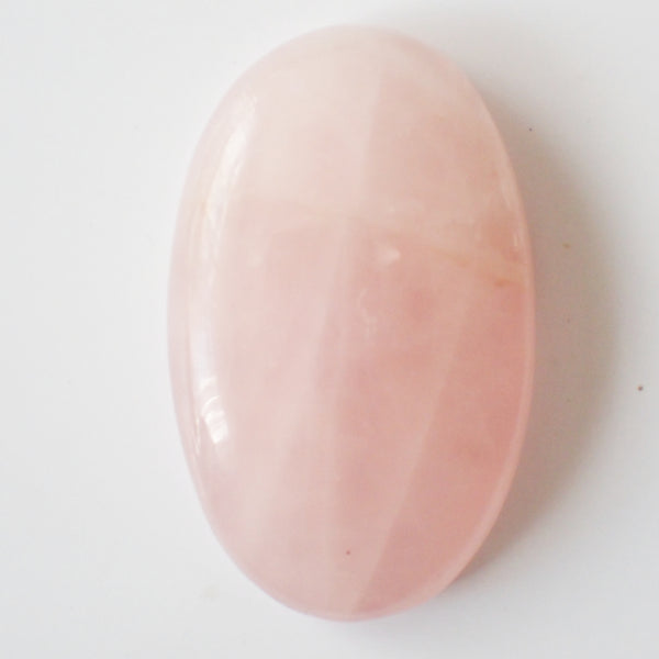 Natural Rose Quartz Cabochon – Oval – 37×22mm (RSQ0055)