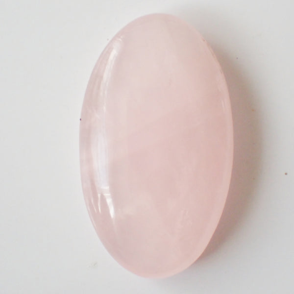 Natural Rose Quartz Cabochon – Oval – 36×21mm (RSQ0056)