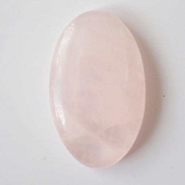 Natural Rose Quartz Cabochon – Oval – 37×23mm (RSQ0058)