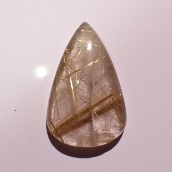Rutilated Quartz 32x20mm Pear Cut Cabochon