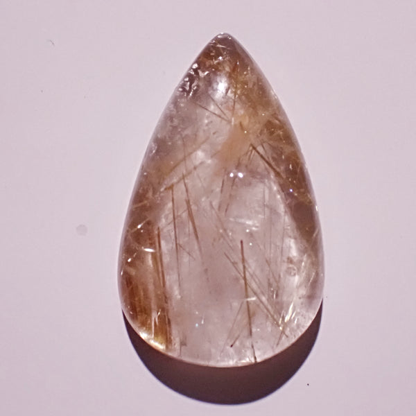 Rutilated Quartz 32x20mm Pear Cut Cabochon
