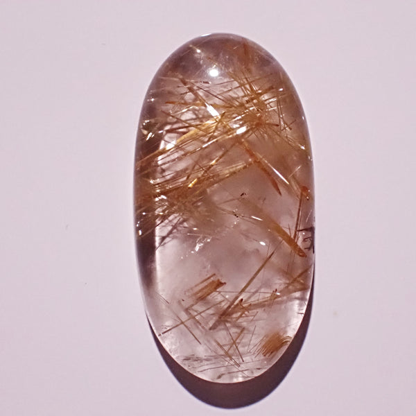 Rutilated Quartz 34x17mm Oval Cabochon
