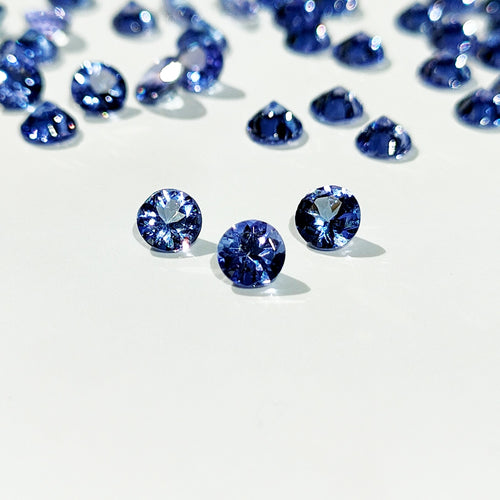 Tanzanite 4mm Round Faceted Gemstone x 3